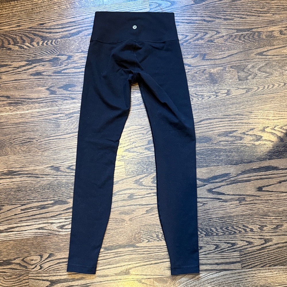LULULEMON Black High-Waisted Wunder Under Size 4 leggings. Thicker. Warm.
